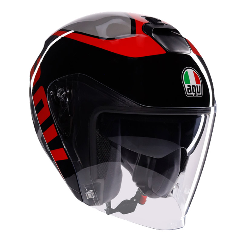 Casco Agv Irides E2206 Valenza grigio nero rosso