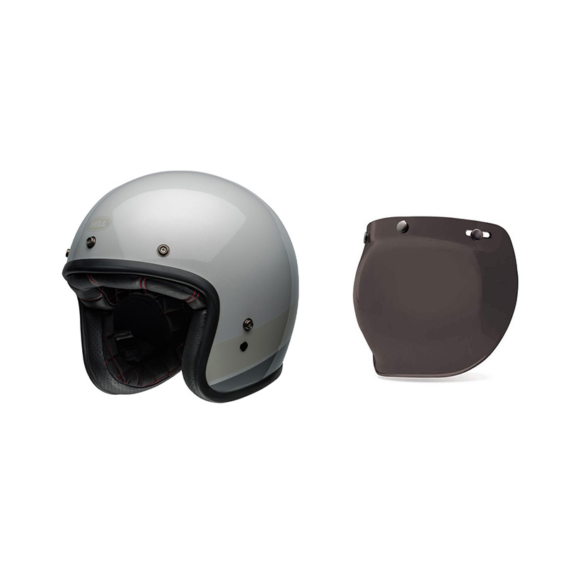 Bell Custom 500 ECE06 Apex Flake Helm silber