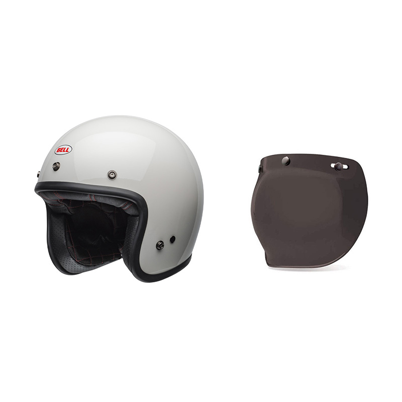 Casque Bell Custom 500 ECE06 Vintage blanc