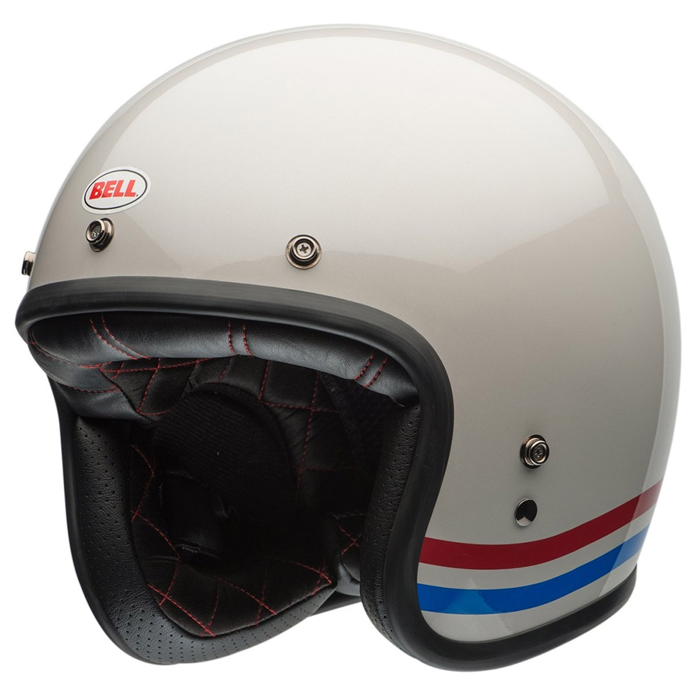 Casco Bell Custom 500 Dlx Stripes Bianco | MotoStorm