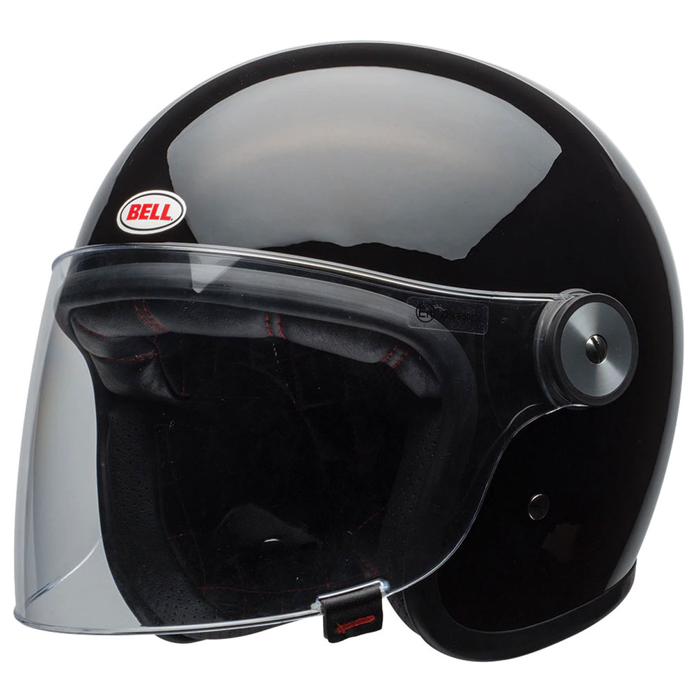 BELL Mag-9 Motorradhelm – Schwarz Glänzend, Größe S, Mit Bluetooth-Montageoption, DOT-zertifiziert