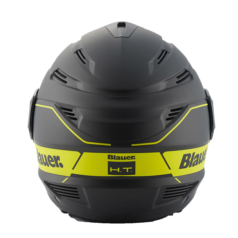 Casco Blauer Brat Nero Opaco Giallo | MotoStorm