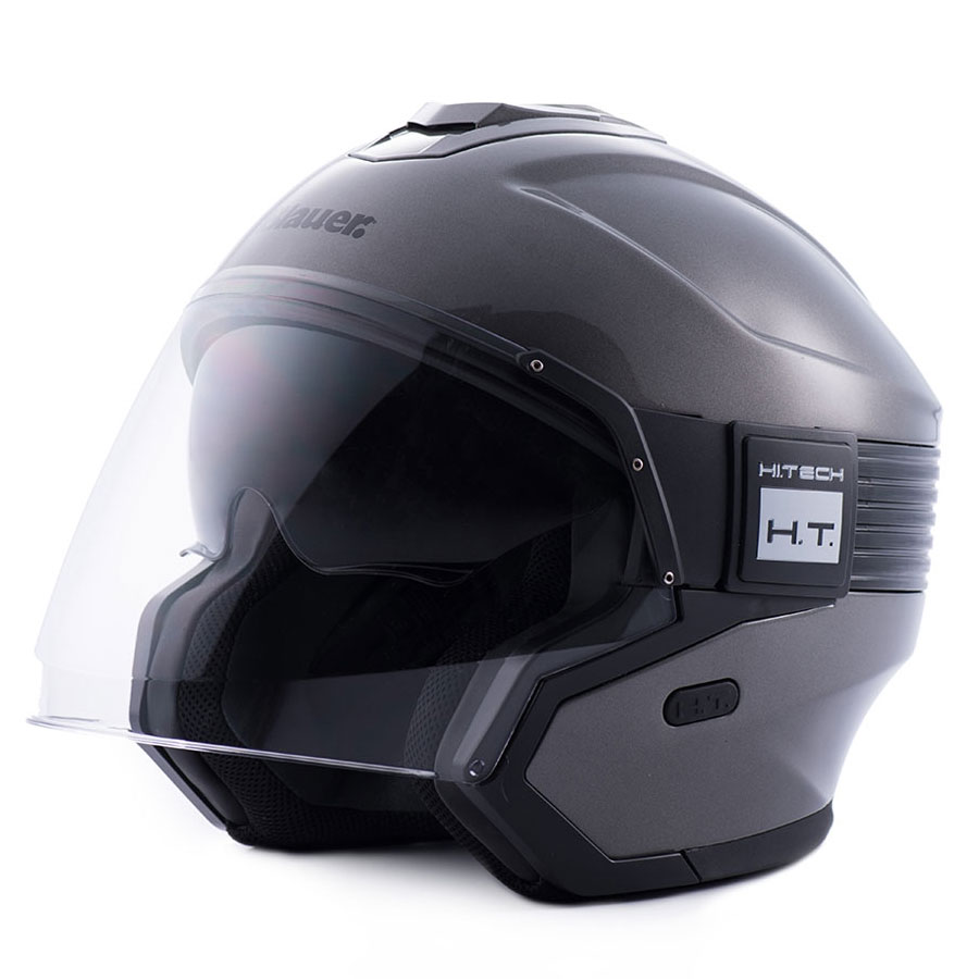 Casco Blauer Hacker titanio nero