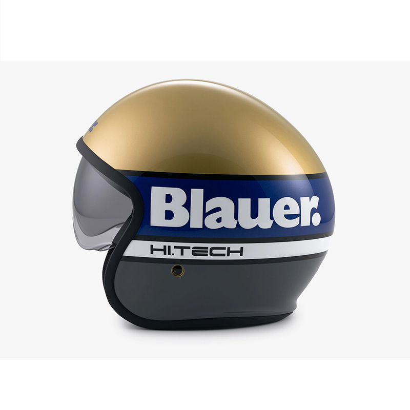 Blauer Pilot 4.0 ヘルメット ゴールド ブルー グレー