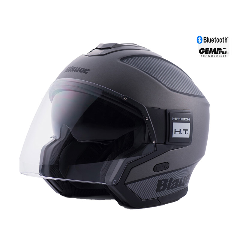 Casco Blauer Solo BTR titanio carbonio