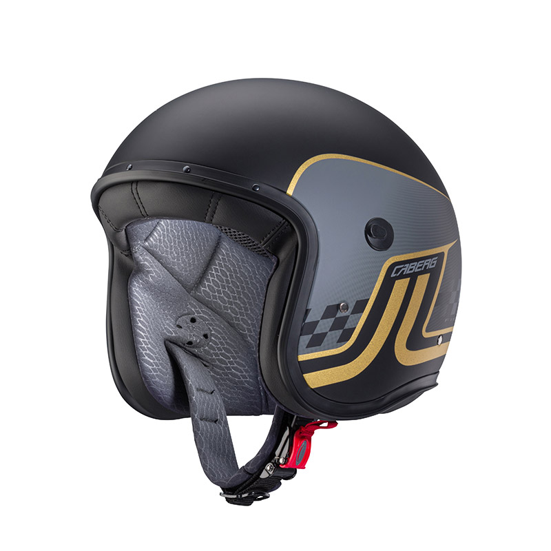 Casco Caberg Freeride Trophy nero opaco grigio oro