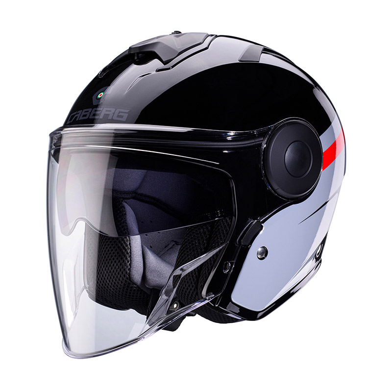 Casco Caberg Soho Zephyr nero grigio rosso