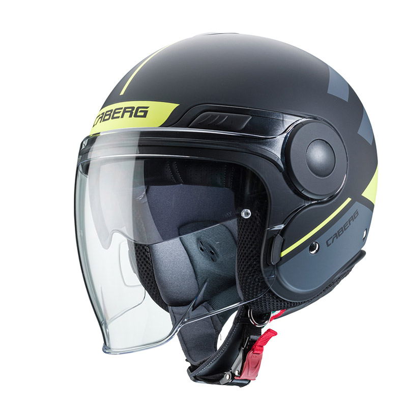 Casco Caberg Uptown Loft Nero Opaco Giallo Fluo | MotoStorm