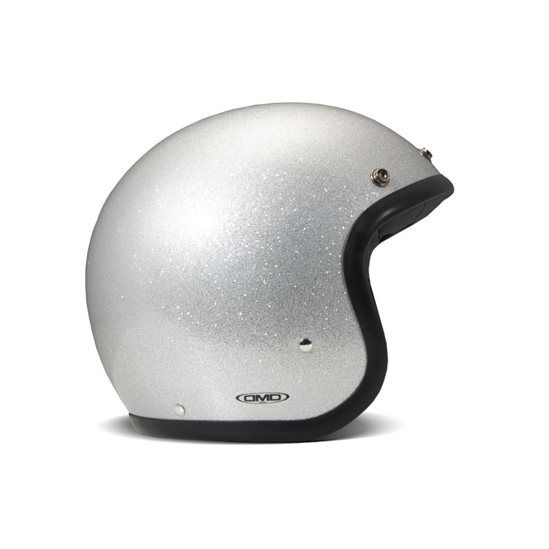 Casco Dmd Jet Retro Glitter argento