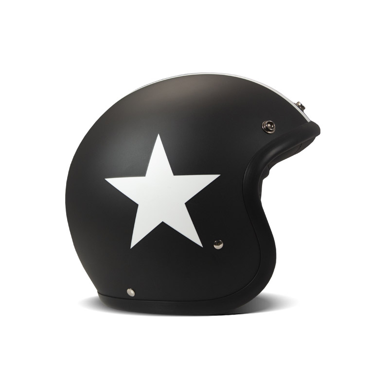 Casco Dmd Jet Retro Star nero