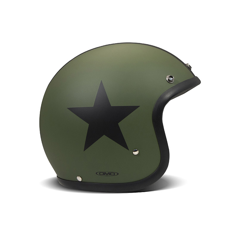 Casco Dmd Jet Retro Star verde