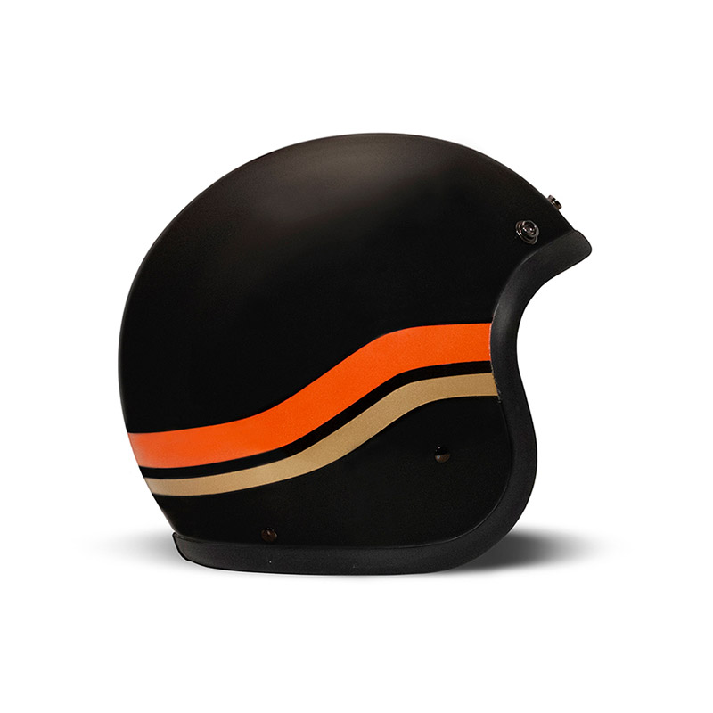 Casco Dmd Jet Retro Sunset nero opaco