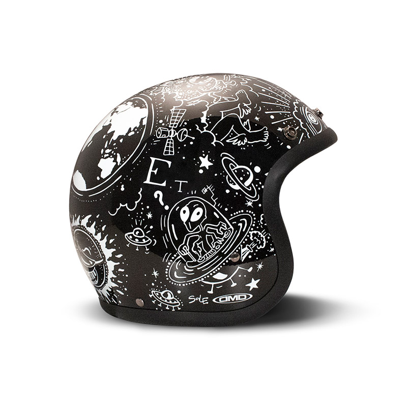Casque Dmd Jet Vintage Weird brillant