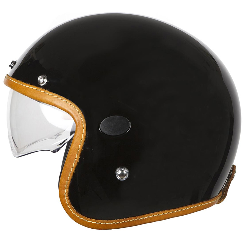 Casque vintage Helstons Mora Carbon beige jet