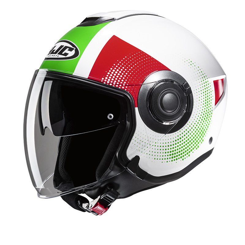 Casco Hjc I40n Pyle bianco verde rosso