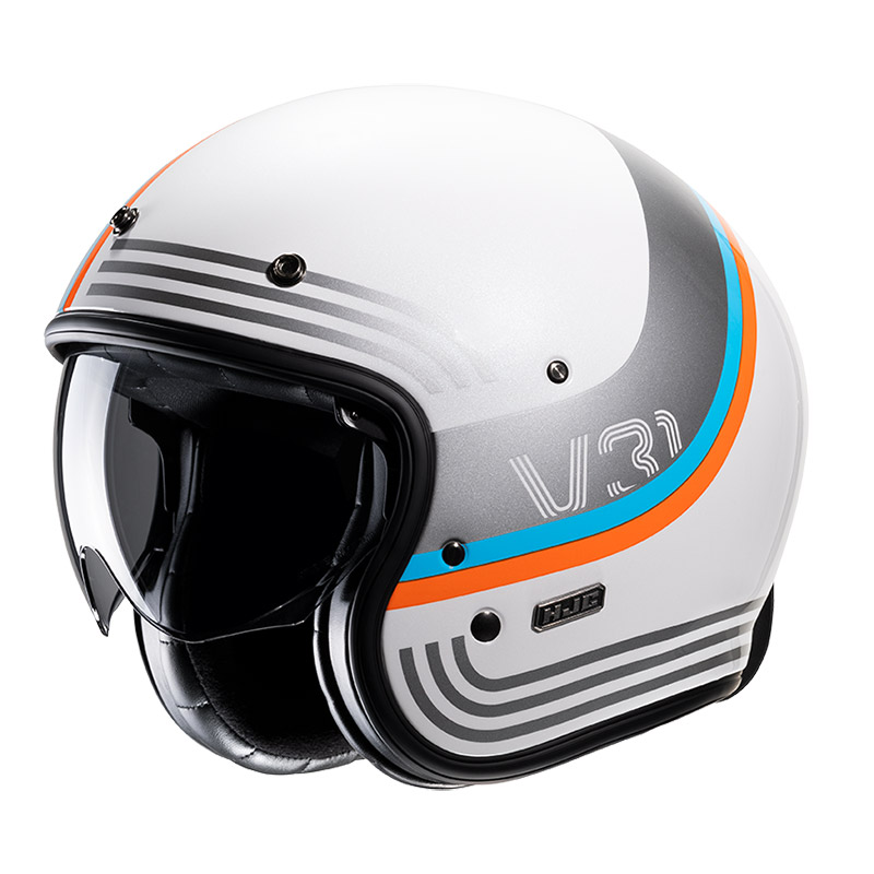 Casco HJC V31 Byron blu arancio