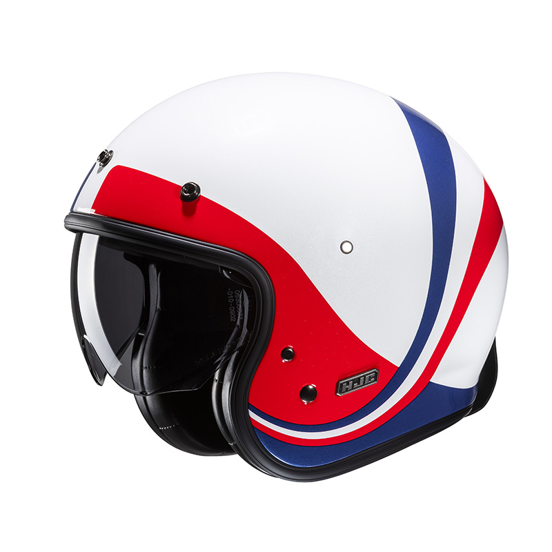 Casco HJC V31 Emgo bianco blu rosso