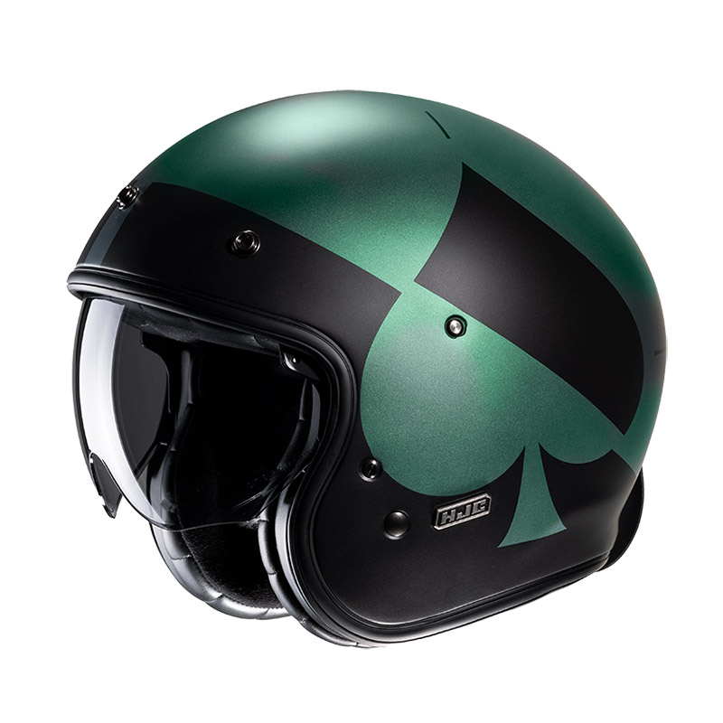 Casco HJC V31 Kuz verde nero