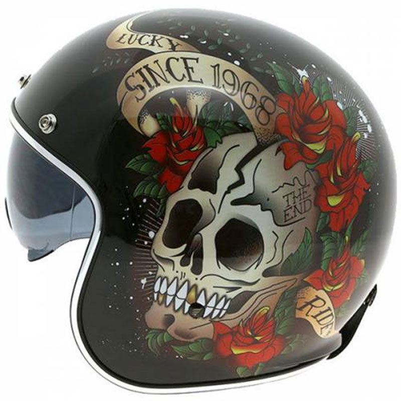 Casco MT LE MANS 2 SV SKULL & ROSES jet