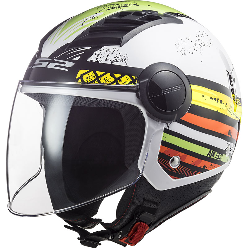 Casco Ls2 Airflow L Of562 Ronnie Bianco Verde | MotoStorm