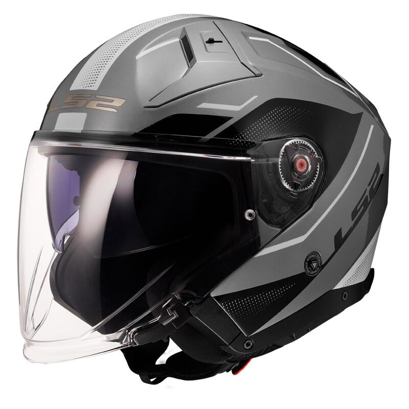 Casco LS2 OF603 Infinity 2 Veyron grigio bianco