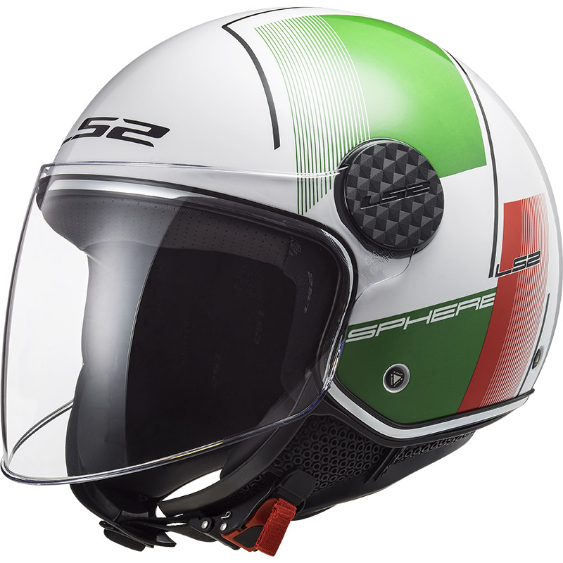 Casco Ls2 Sphere Lux Of558 Firm bianco verde rosso