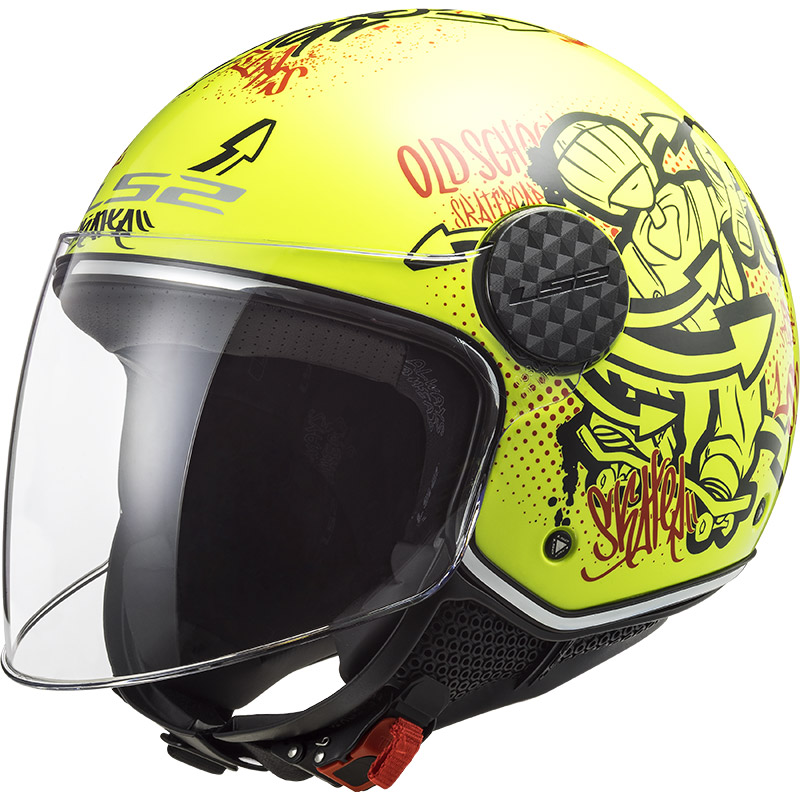 Casco Ls2 Sphere Lux Of558 Skater hv giallo