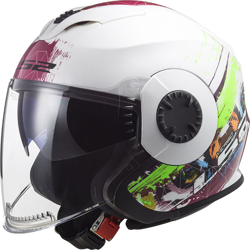 Casco LS2 Verso OF570 Spring bianco rosa