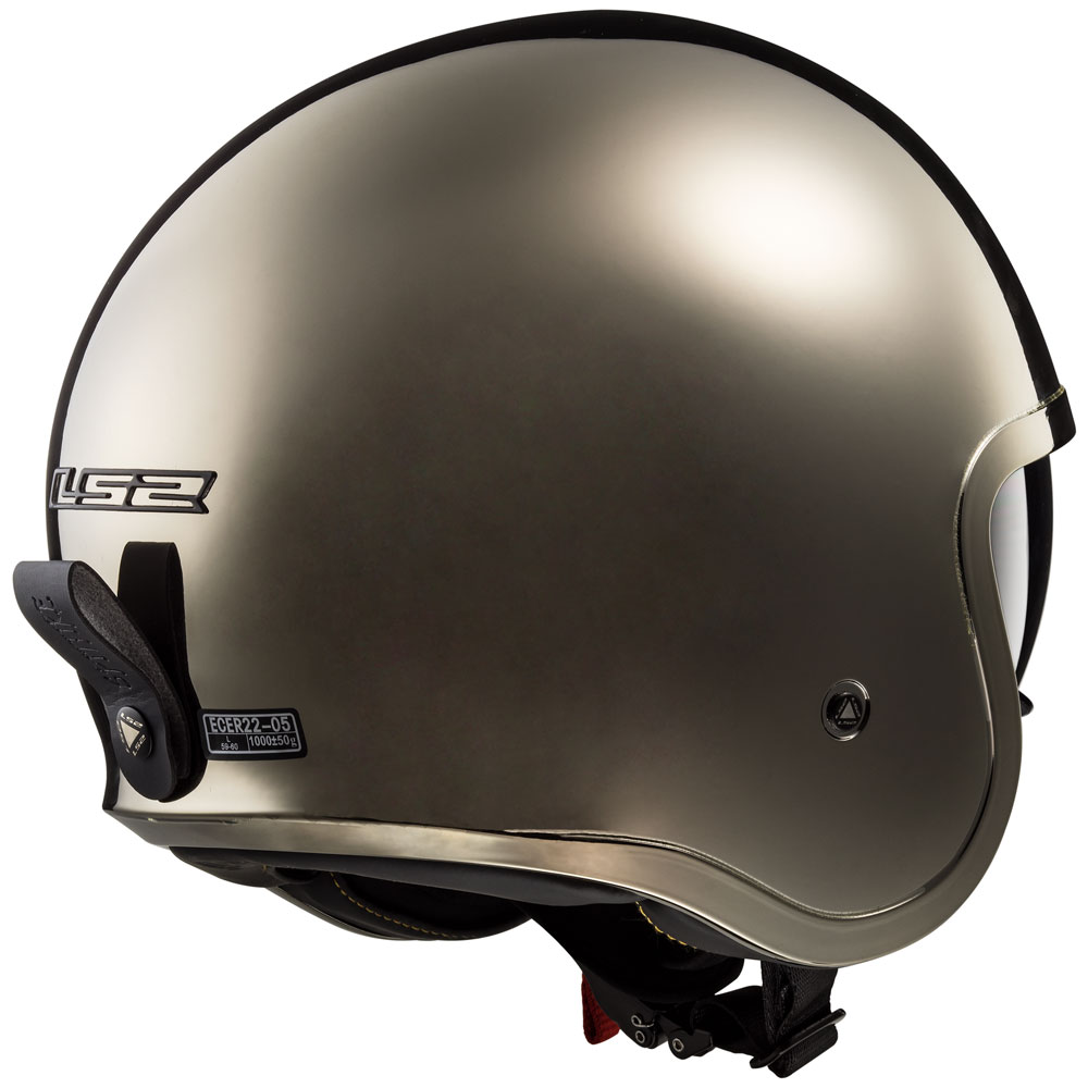 Ls2 Of599 Spitfire Solid Chrome LS2-305991098 Jet Helmets | MotoStorm