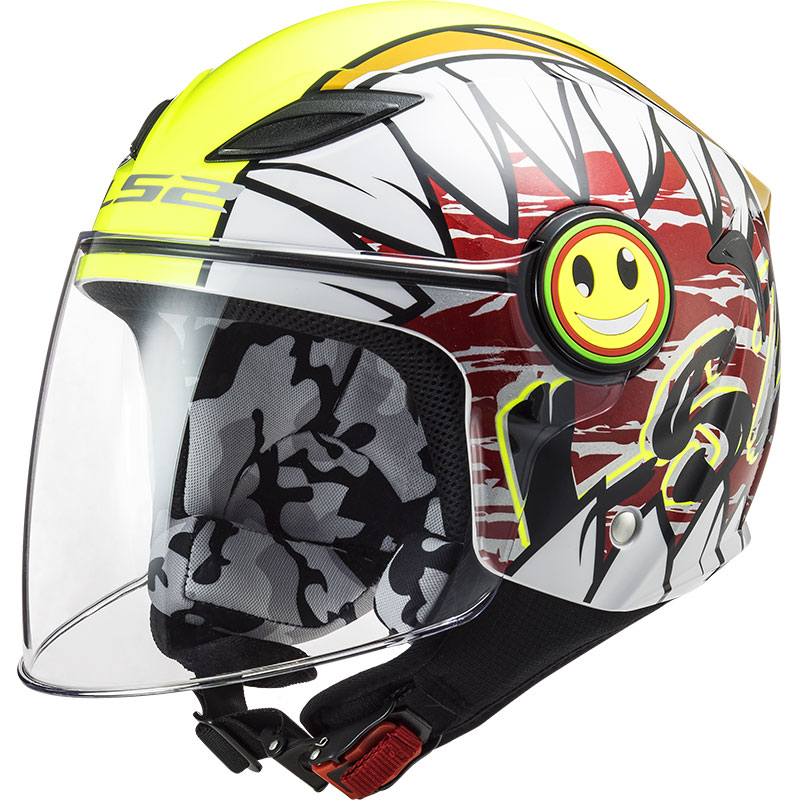 Casco Bimbo LS2 OF602 Funny Crunch bianco giallo