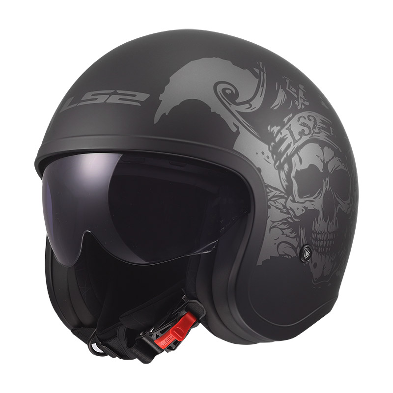 Casco LS2 OF599 Spitfire 2 Willy negro gris mate