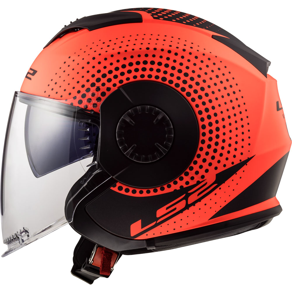 M Noir//Orange LS2 Casque moto OF570 VERSO SPIN MATT FLUO ORANGE
