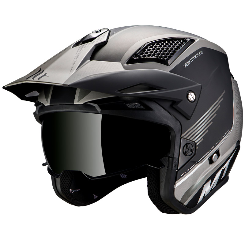 Mt Helmets District Sv Post B2 Helmet Matt Grey MT1268568123 Offroad