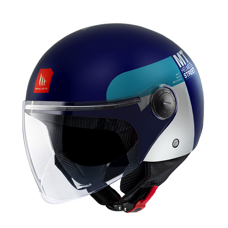 Casco Mt Helmets Street S Inboard C7 blu opaco