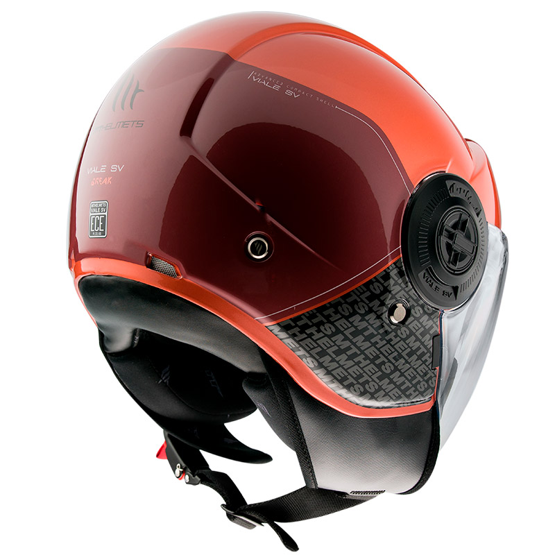 Mt Helmets Viale Sv Break A5 Helmet Red MT-1283636051 Jet Helmets |  MotoStorm