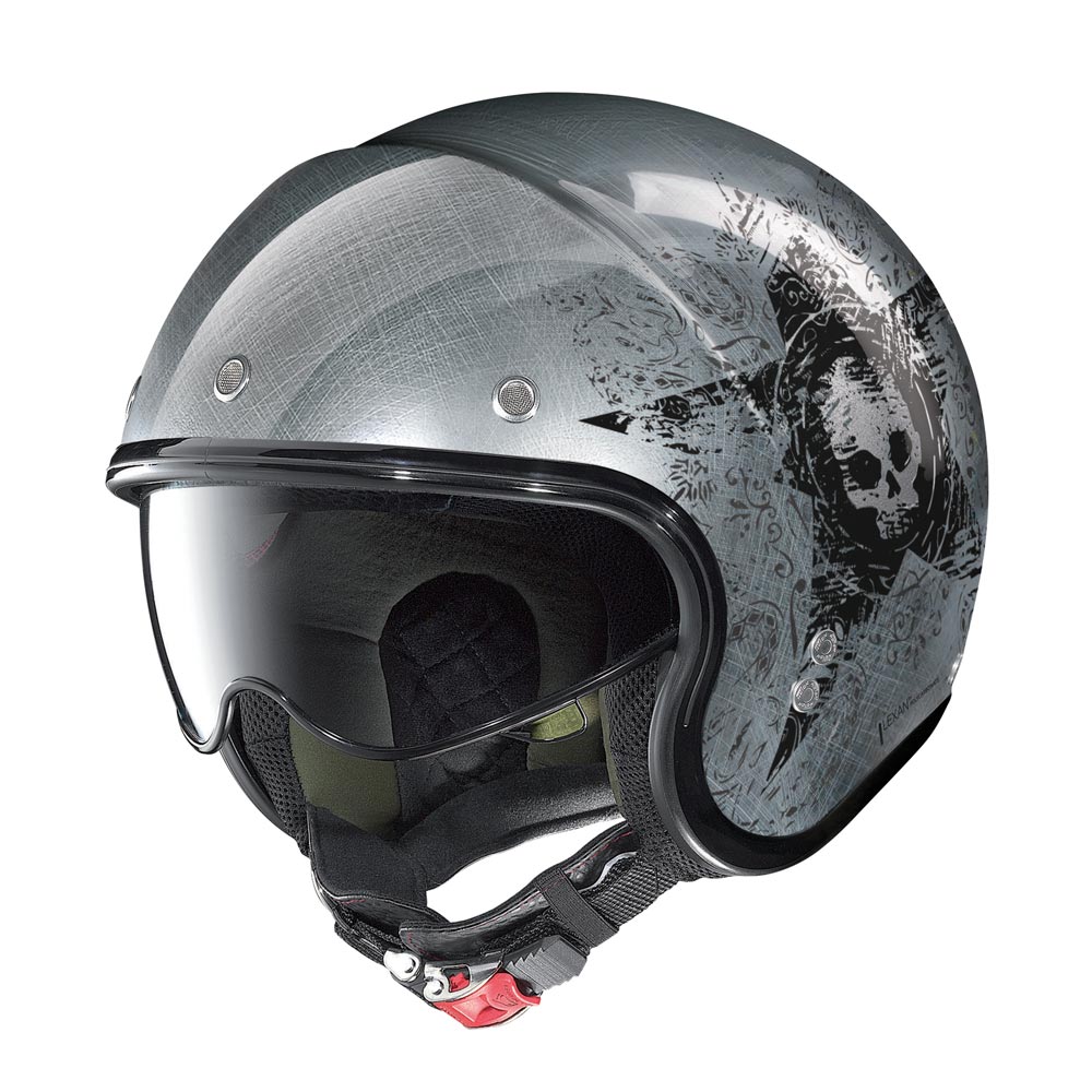 Nolan N21 Star Skull Helmet Scratched Chrome NON21072 Jet Helmets