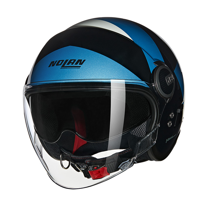 Nolan N21 Visor 06 Tangente Helm blau