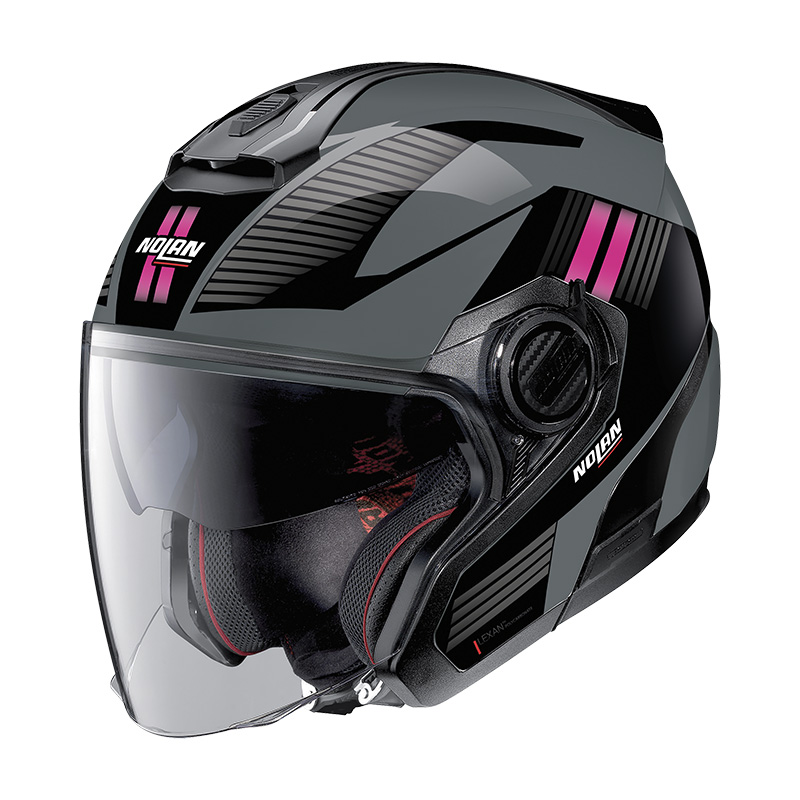 Casco Nolan N40.5 06 Crosswalk N-Com grigio rosa