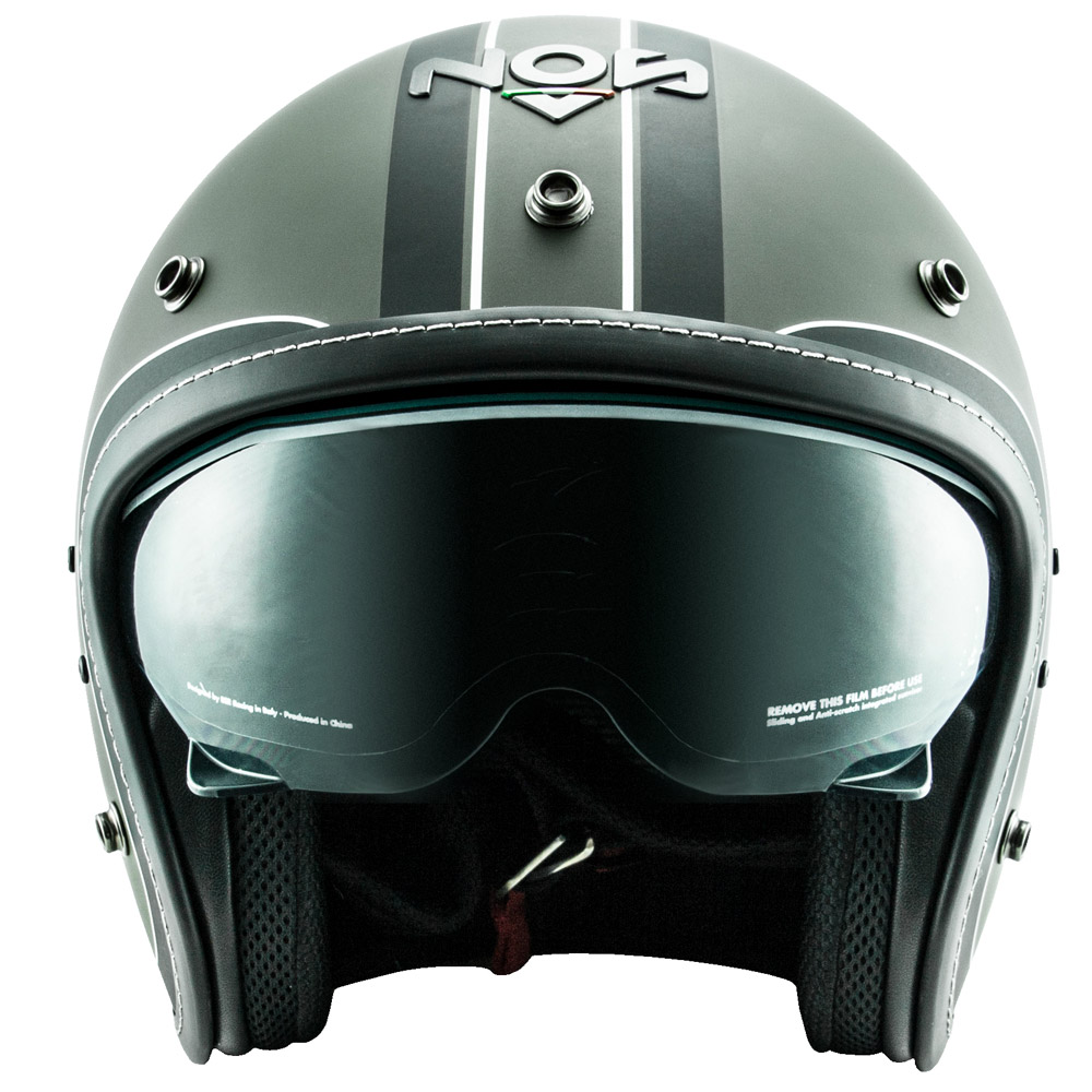 Casco NOS Helmets NS-1 – HRPolymer, EPS A Due Densità, Visierino Parasole, Intercom Ready, Vari Colori (Black Matt)