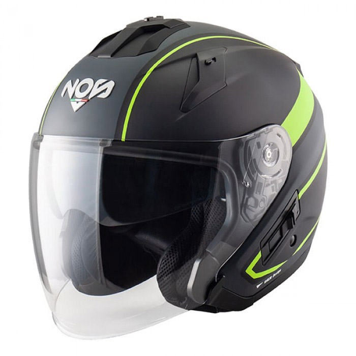 Casco NOS NS 2 Jet Sting giallo opaco