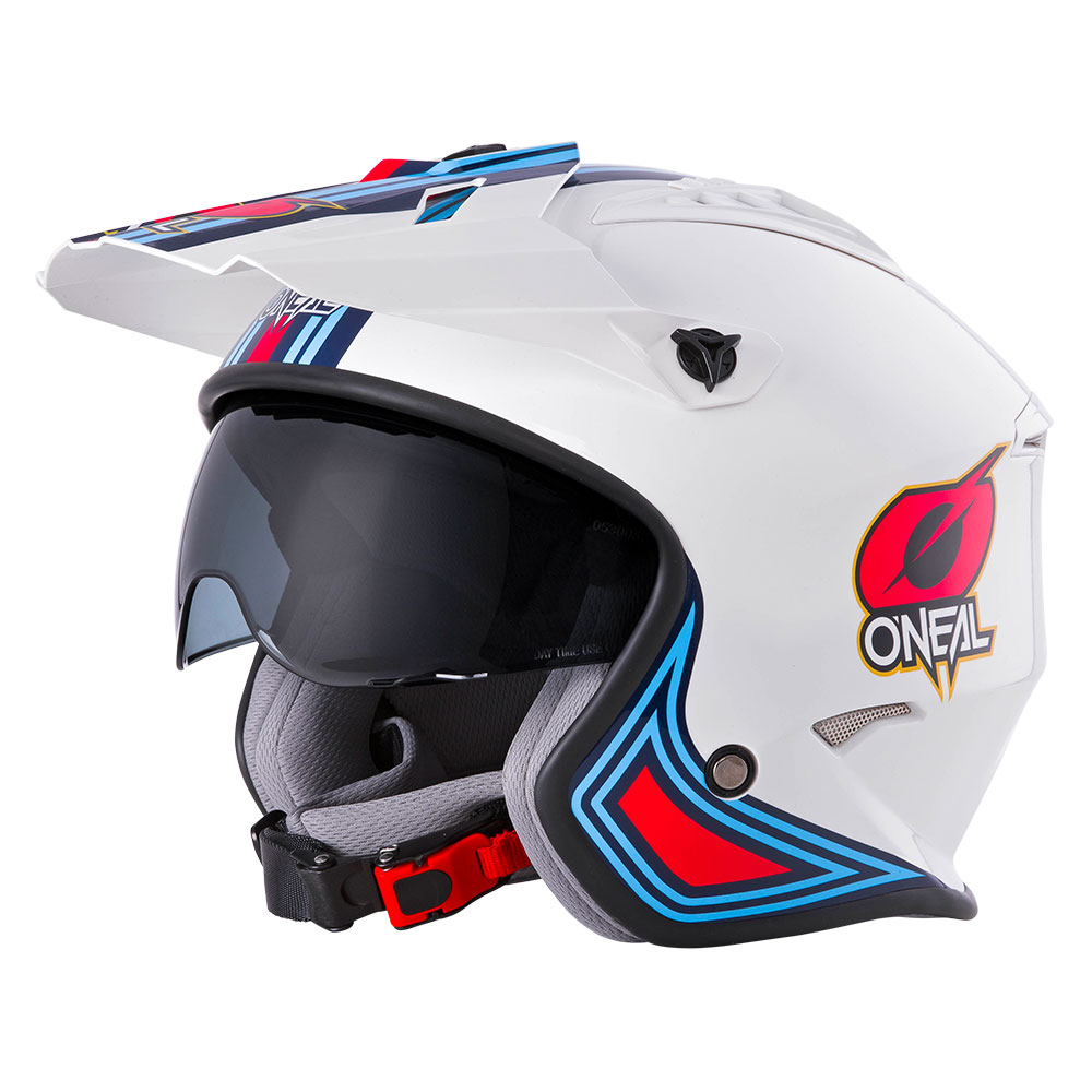 Casco O'Neal Volt MN1 bianco rosso blu