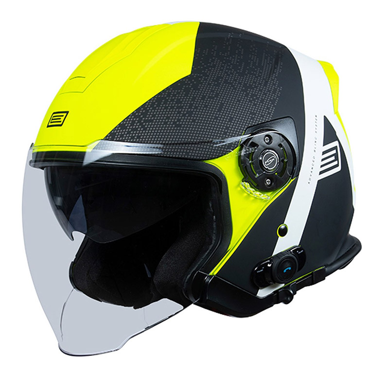 Casco Origine Palio 2.0 BT Hyper nero opaco giallo