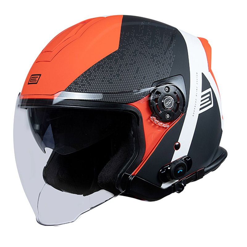 Casco Origine Palio 2.0 BT Hyper nero opaco rosso