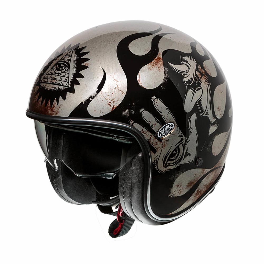 Casque Premier Vintage Jet Evo Bd Titanium 2019 Casques Jet
