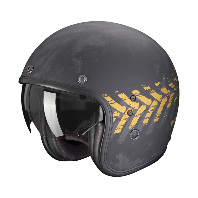 Casque Moto Jet LS2 Spitfire OF599 Matt Black - Rétro