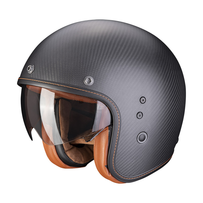 Casco Scorpion Belfast Evo Carbon Solid Nero Opaco