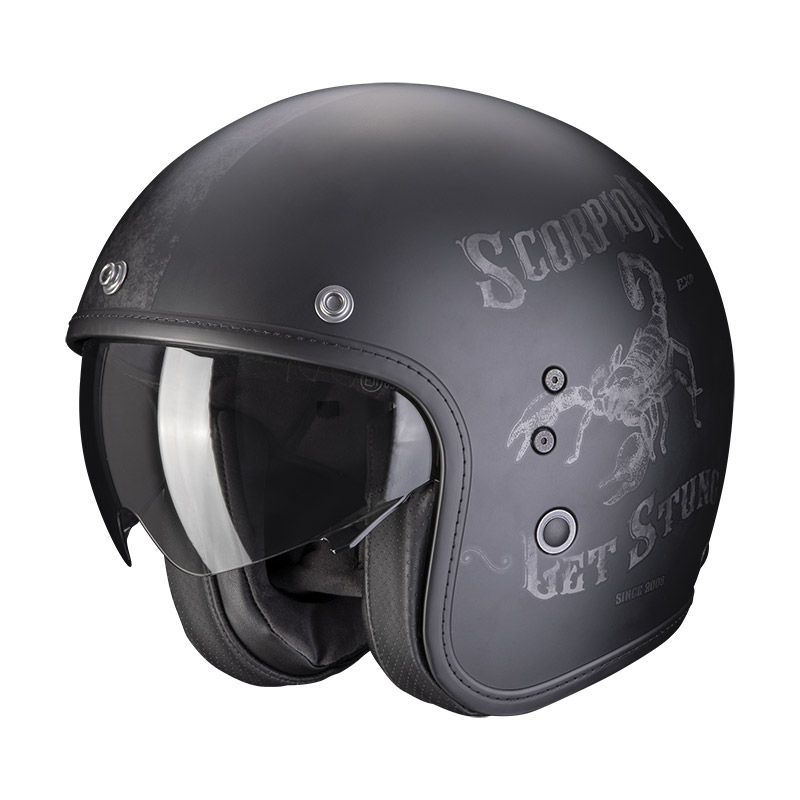 Casque Scorpion Belfast Evo Pique noir argent