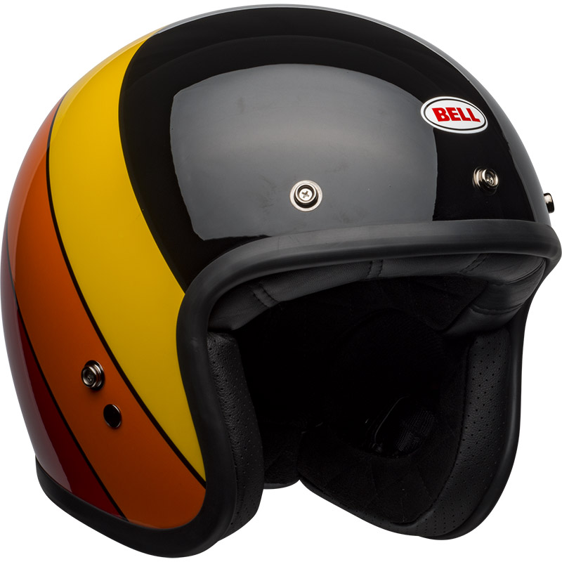Casco Bell Custom 500 Rif Nero Giallo Arancio Rosso | MotoStorm