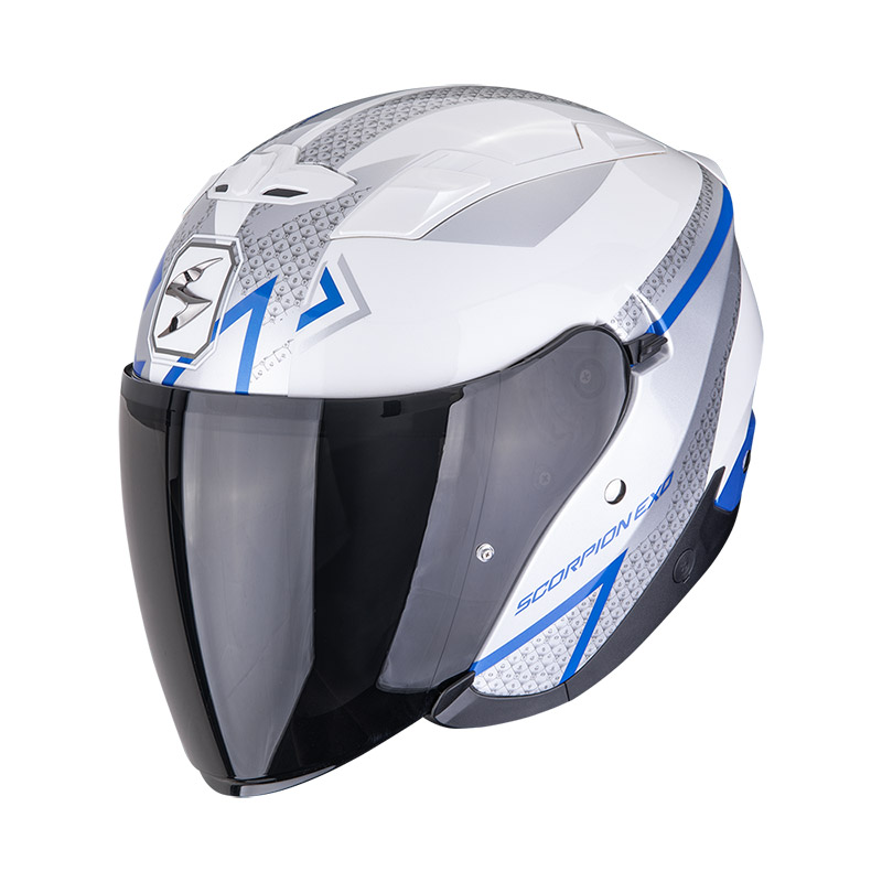 Scorpion Exo 230 Loop Helmet White Blue