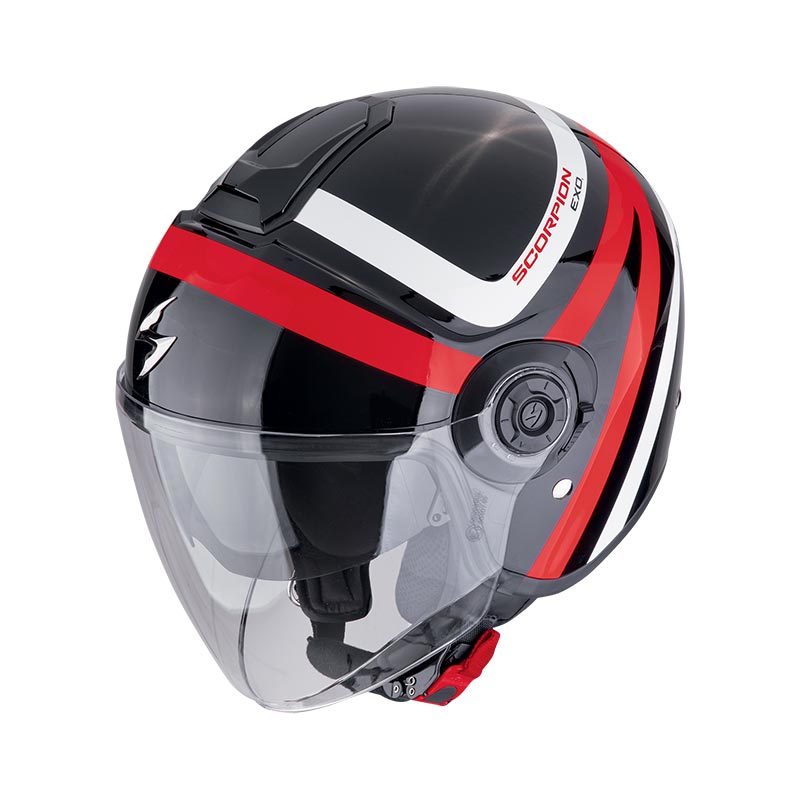 Casco Scorpion Exo City 2 Riva negro rojo